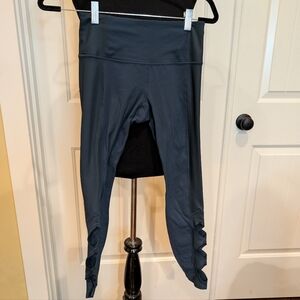 Athleta Dark Teal Leggings with Ruffle Hem